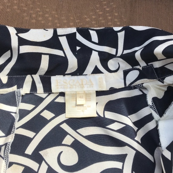 Vintage Escada EU 42 US 12 silk long sleeve career - Picture 5 of 6